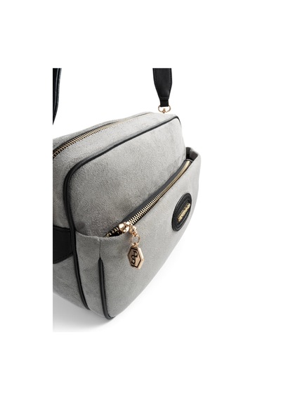 Silver & Polo Silver Polo Füme - Siyah Süet Kadın Çapraz Çanta Sp1267