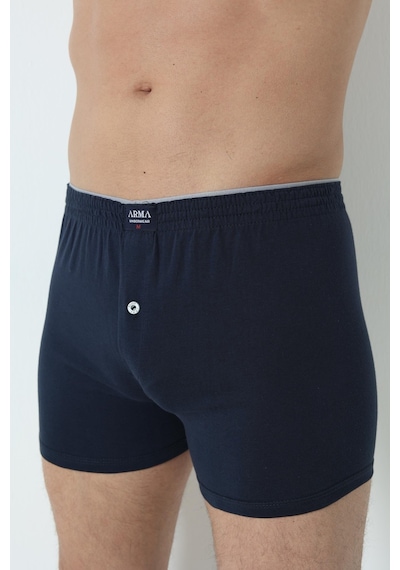 Arma Yıldız 6'lı Paket Lacivert Erkek Penye Havlu Bel Boxer %100 Pamuk-lacivert Lacivert