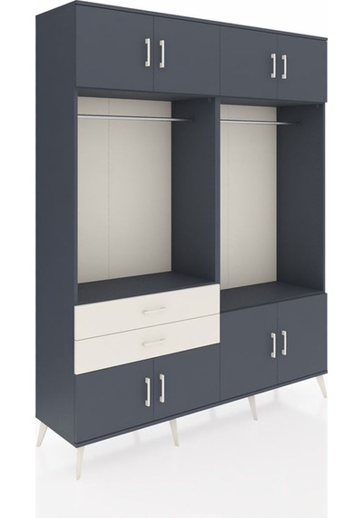 Hyperion Gardrop 7 Raflı 2 Çekmeceli 2 Askılı 176x44x221 Antrasit-antrasit/aytaşı Antrasit/aytaşı Hyperion Gardrop 7 Raflı 2 Çekmeceli 2 Askılı 176x44x221 Antrasit-antrasit/aytaşı Antrasit/aytaşı