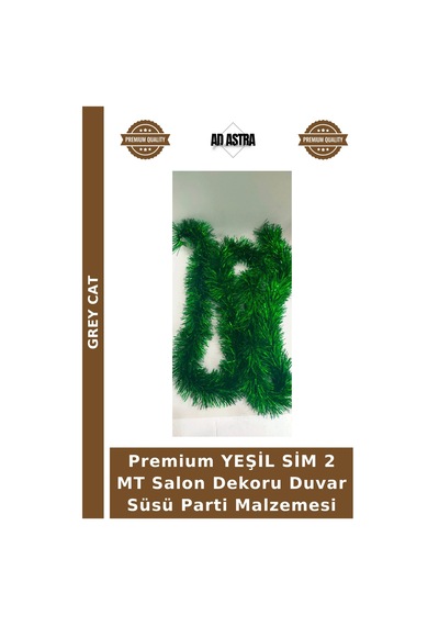 Premium Yeşil Sim 2 Mt Salon Dekoru Duvar Süsü Parti Malzemesi