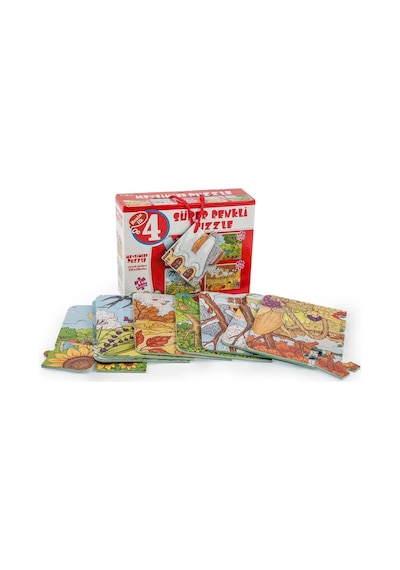 Znv Zenvia Mey İthalat 2488 Mevsimler Süper Renkli Puzzle 4lü Znv2025 Cmn Belirtilmemiş