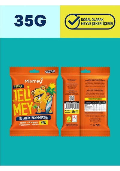 Mixmey Tropik Lezzet Paketi – 10 Adet | Tropik Meyve Bar Jelimey – Atıştırmalıklar (10 ADET)
