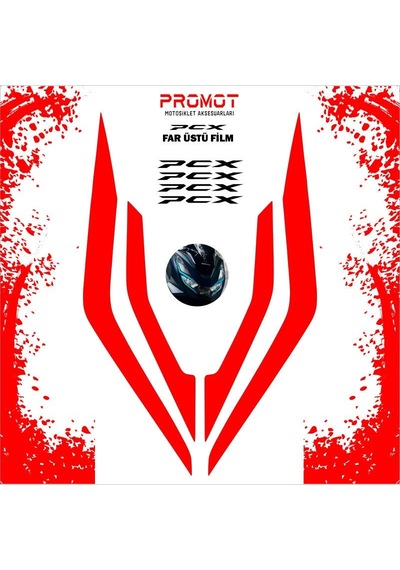 Pcx 2021 - 2024 Uyumlu Far Üstü Şeffaf Film Sticker 04 Diğer