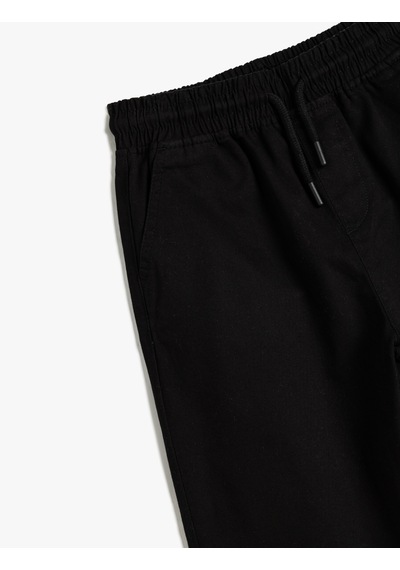 Koton Jogger Pantolon Cepli Pamuklu Beli Lastikli Siyah 5wkb40066tw Siyah Koton Jogger Pantolon Cepli Pamuklu Beli Lastikli Siyah 5wkb40066tw Siyah