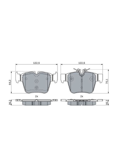 Mercedes Glc 253 Glc250 2.0 2015-2019 Bosch Arka Balata