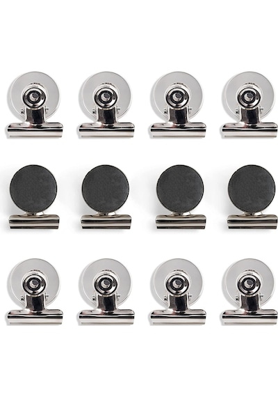 Valkyrie 12 Adet Mıknatıslı Mandallı Buzdolabı Magnet Fotoğraf Kağıt Evrak Tutucu