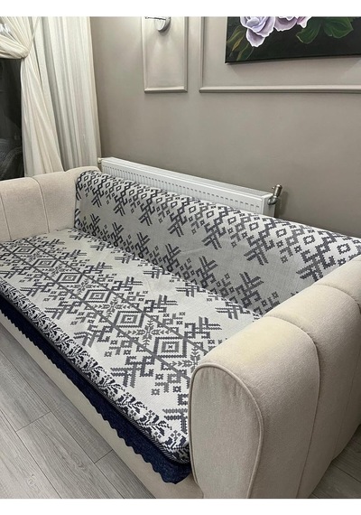 Koltuk Örtüsü Süngerli Kaymaz Mavi 170 X 210