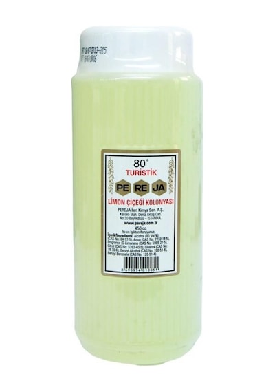 Pereja 80 Derece Turistik Limon Çiçeği Kolonyası Pet Şişe 450 ML