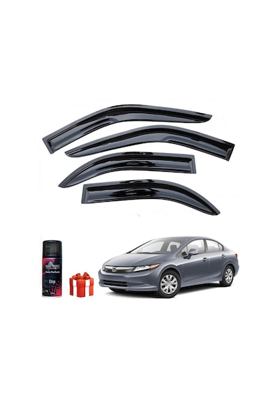 Honda Civic Mügen Cam Rüzgarlığı 2012-2016 Arası 4 Lü Takım+koku