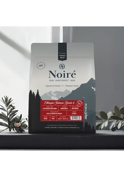 Noire Ethiopia Sidamo Grade 2 250g %100 Arabica Single Origin Çekirdek