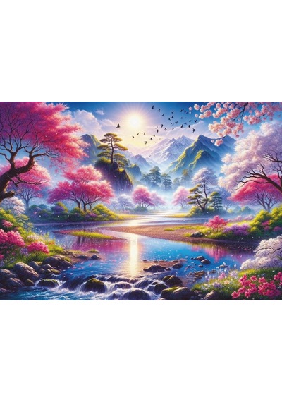 Art Puzzle 1500 Parça The Cherry Blossom Valley Puzzle