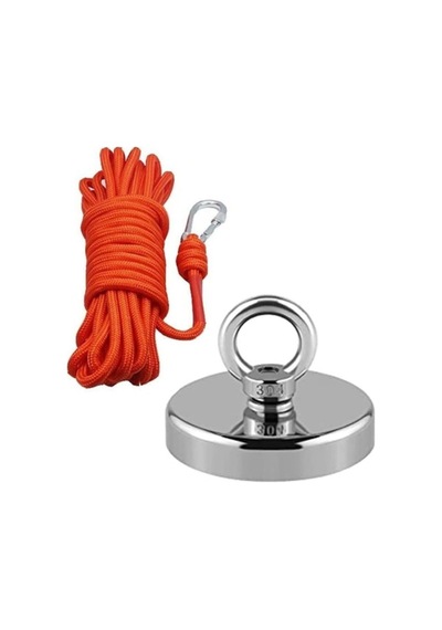Dünya Magnet D48 Magnet Fishing 20mt Halatlı Neodyum Pot Mıknatıs Seti