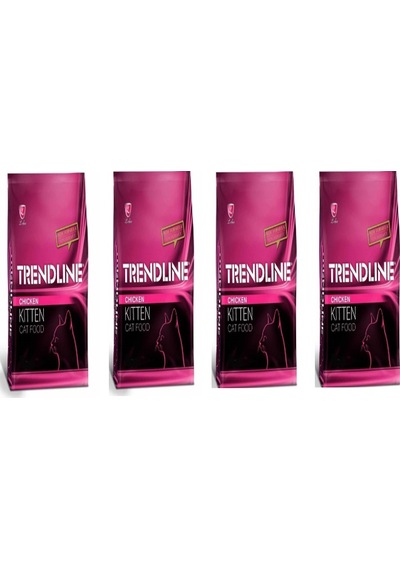Trendline Kitten Tavuklu Yavru Kedi̇ Maması 4 x 1 KG