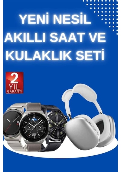 Yeni Nesil Sesli Görüşme Akıllı Saat Ve Powerbank Çoklu Şarj Girişli Bluetooth Kulaklık Nabız Ölçer