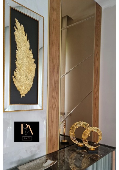 Gold 2'li Ofis Metal Aksesuar Biblo Ev Salon Dekorasyon Obje