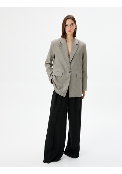 Koton Blazer Ceket Kapaklı Cepli Düğmeli Viskon Karışımlı Kahverengi Ekose 4sak50004pw 4SAK50004PW5C3 Kahverengi Koton Blazer Ceket Kapaklı Cepli Düğmeli Viskon Karışımlı Kahverengi Ekose 4sak50004pw 4SAK50004PW5C3 Kahverengi