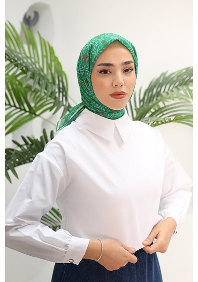 Silk Home Pusula Desen Soft Pamuk Eşarp Benetton