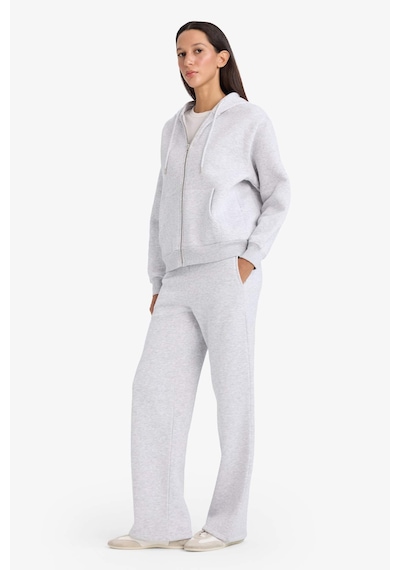 Defacto Straight Fit Basic Düz Cepli Yüksek Bel Eşofman Altı B8571ax25augr93 Gri-gr93