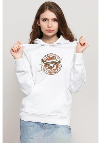 Indiana Jones Lao Che Air Freight Beyaz Kadın 3ip Kapşonlu Sweatshirt 001