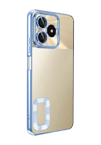 Realme Note 50 Kılıf Kamera Korumalı Logo Gösteren Zore Omega Kapak Rose Gold