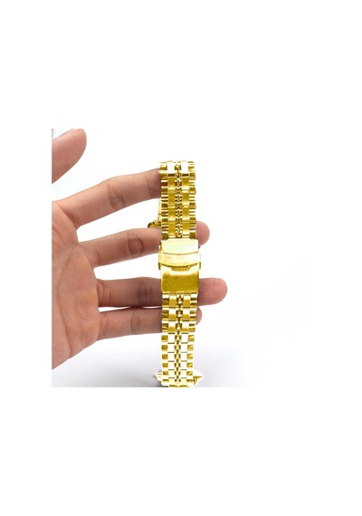 Watch Ultra 49mm Kordon Uyumlu Krd-54 Metal Strap Kayış Clo- Gold