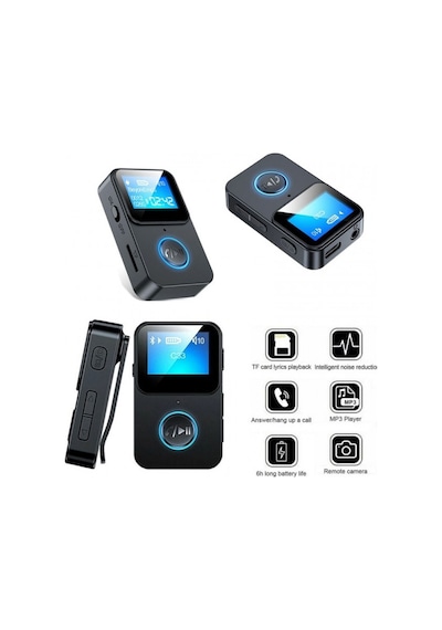 Mikro Hafıza Kart Girişli Bluetooth 5.0 Ses Alıcısı Verici Led Ekranlı Mp3 Çalar