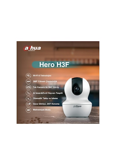 Dahua Dh-h3f Hero H3f 2k - 4mp İç Mekan Wifi 360derece Akıllı Bebek & Güvenlik Kamerası