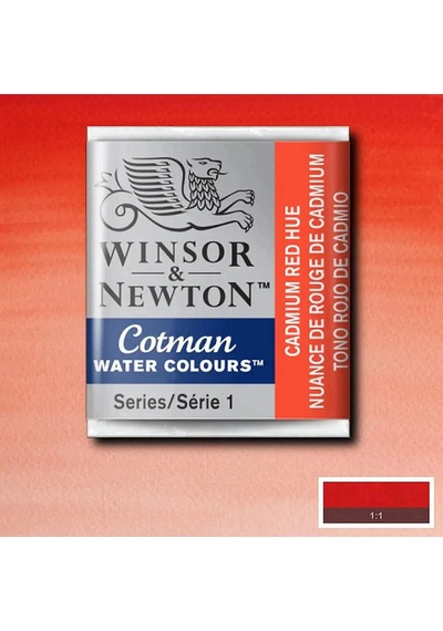 Winsor & Newton Cotman Yarım Tablet Sulu Boya 095 Cadmium Red Hue Çok Renkli