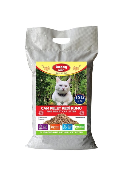 Doğal Çam Peleti Kedi Kumu 5 Kg 10 Lt 5 Adet