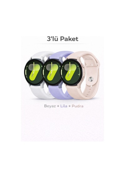 Samsung Galaxy Watch 7 6 5 4 Fe 40 44 Mm 42 43 46 47 Mm Uyumlu 3'lü Yüksek Kalite Silikon Kordon