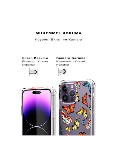 Prinrify Xiaomi Redmi Note 12 Pro 5g Water Color 2 Baskılı Şeffaf Köşe Korumalı Antişok Kılıf