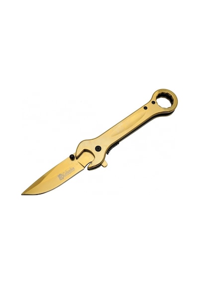 8000c Anahtar Görünümlü Gold Kamp Çakı 19 Cm - Otomatik, Metal Sap