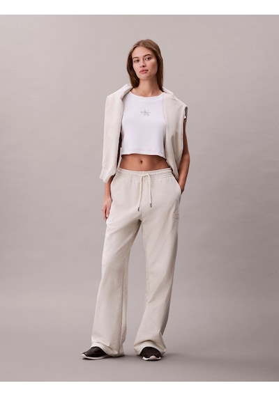 Calvin Klein Kabartma Monologo Havlu Kumaş Kadın Gri Eşofman Altı Lv047f206g-p4p Gri
