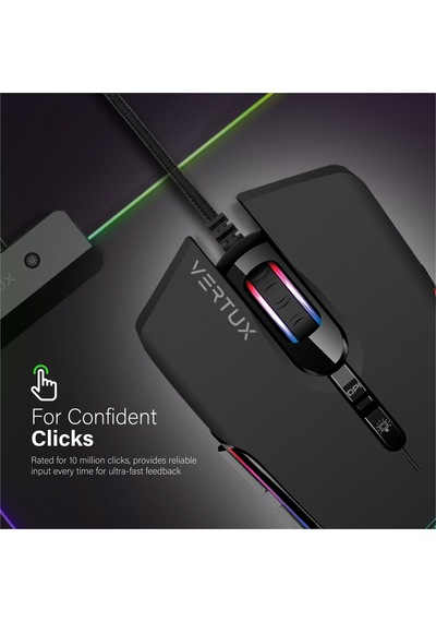 Vertux Assaulter Kablolu GameCharged RGB Optik Oyuncu Mouse