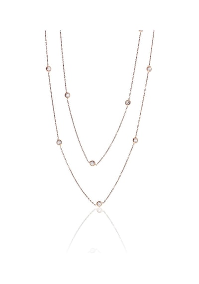 Söğütlü Silver Gümüş Rose Zirkon Taşlı Kolye