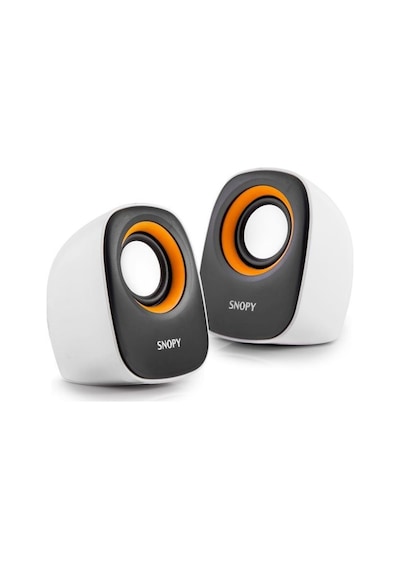 Snopy Snopy Sn-120 2.0 Beyaz/Turuncu Usb Speaker