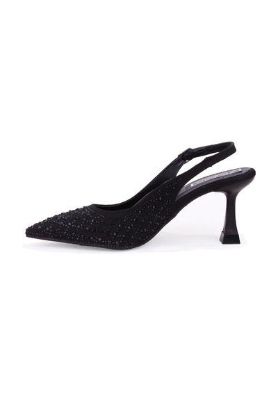 Dagoster Dza07-1143750 Siyah 7,5 Cm İnce Topuklu Abiye Kadın Ayakkabı