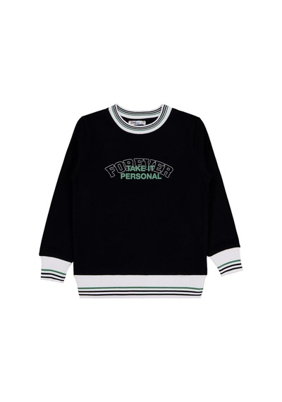 Civil Boys Foreyer Baskılı 10-13 Yaş Sweatshirt Siyah