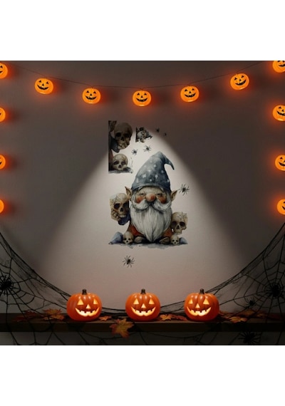 Halloween Temalı Duvar Stickerı - 3 Farklı Model - Cadılar Bayramı Dekoru - 57x24 Cm Siyah