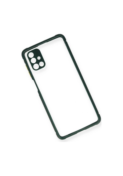 Newface Samsung Galaxy Uyumlu M51 Kılıf Miami Şeffaf Silikon - Semeglbl - 21 Koyu Yeşil
