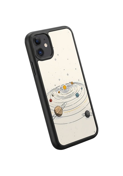 İphone 11 Uyumlu Güneşsistemigezegen Desenli Kamera Korumalı Darbelere Dayanıklı Kılıf 952-güneşsistemigezegen-iphone11