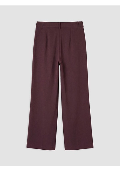Lcw Modest Bordo Regular Fit Geniş Paça Kadın Pantolon
