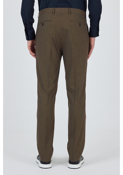 İmza Koyu Vizon Esnek Yandan Cepli Comfort Fit Classic Pantolon 1003250151 Koyu Vizon