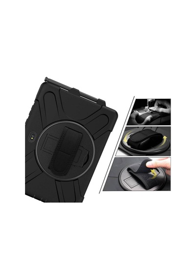 Galaxy Uyumlu  Tab Active Pro 10.1 T540 Msra Defender Tablet Silikon - Siyah Arka Kapak