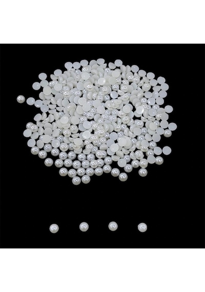 Beyaz Yarım İnci 8 Mm-50 Gr