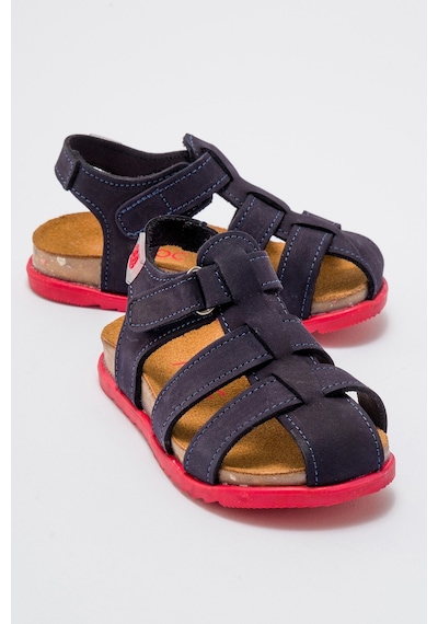 Mnpc Unisex Çocuk Lacivert Hakiki Deri Mantar Tabanlı Günlük Çocuk Sandalet 25y2s10048324 Lacivert