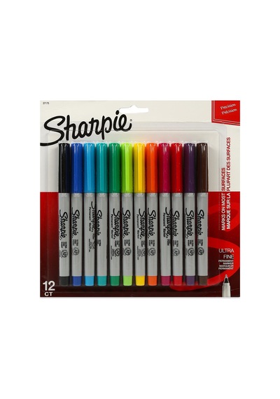 Sharpie Set Permanent Ultra Fine Uç 12 Li Fine Uçlu Keçeli Markör Kalem