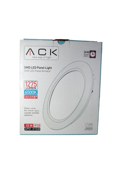 Ack Sıva Altı Led Panel Armatür 220V 15W Beyaz