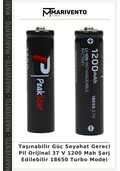 Taşınabilir Güç Seyahat Gereci Pil Orijinal 37 V 1200 Mah Şarj Edilebilir 18650 Turbo Model