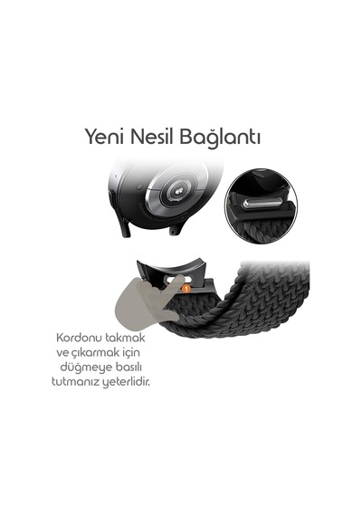 Yeni Nesil Bağlantı Örgü Loop 20mm Kordon Samsung İle Uyumlu Galaxy Watch 7/6/5/4 Serisi İçin Galaxy Watch 7 Kordon 40mm/44mm Watch 6/4 Classic 47/43/42mm Watch 5 Pro Uyumlu